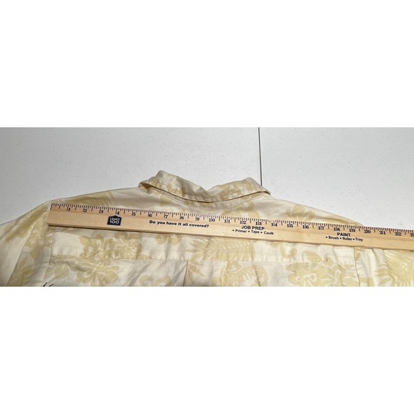 Palmwave Men's Hawaiian Camp Shirt‎ Ivory Surf Boards Palms Shirt SS L - Picture 9 of 9